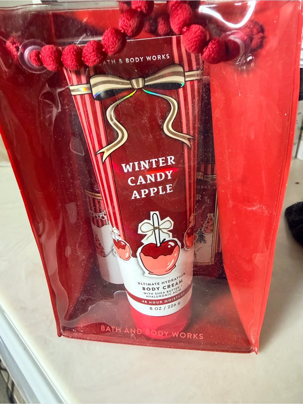 Bath & Body Works Winter Candy Apple Body Cream - Red